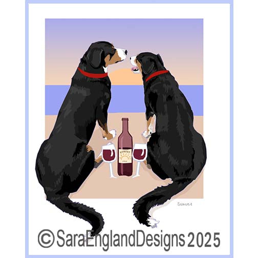 Entlebucher Mountain Dog - Sunset-Wine