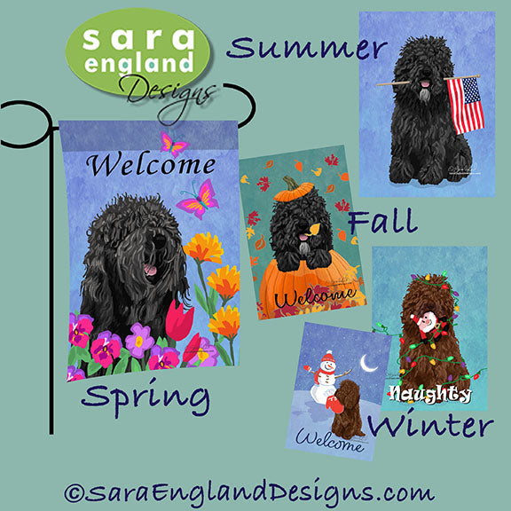 Barbet Four Seasons Flag Set - Set of 4 Flags - One Predetermined Design for Each Season