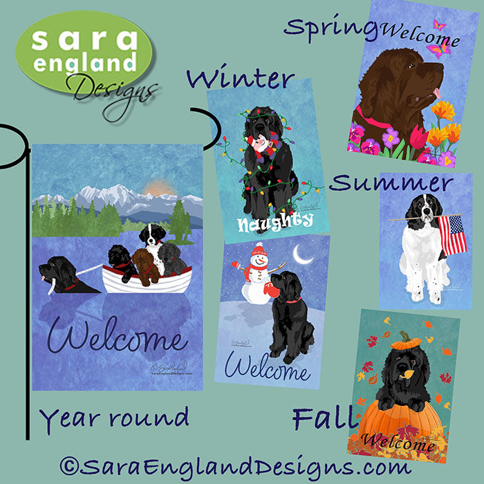 Newfoundland Four Seasons Flag Set - Set of 4 Flags - One Predetermined Design for Each Season