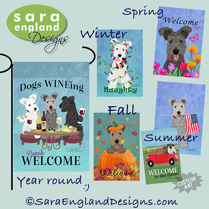 Pumi Four Seasons Flag Set - Set of 4 Flags - One Predetermined Design for Each Season