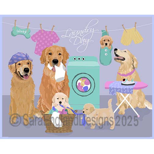 Golden Retriever - Laundry Day