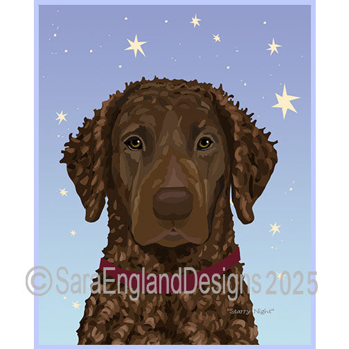 Curly Coated Retriever - Starry Night-Liver
