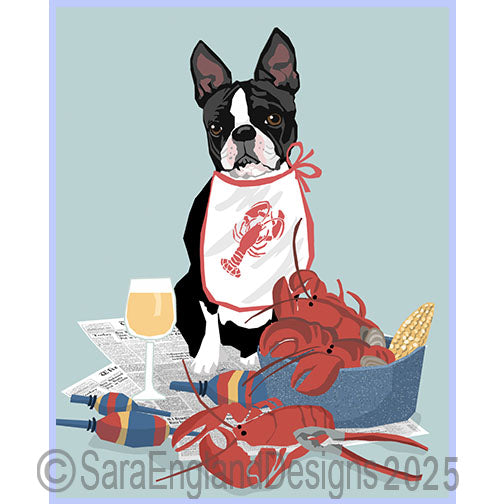 Boston Terrier - Lobster Feast-Single