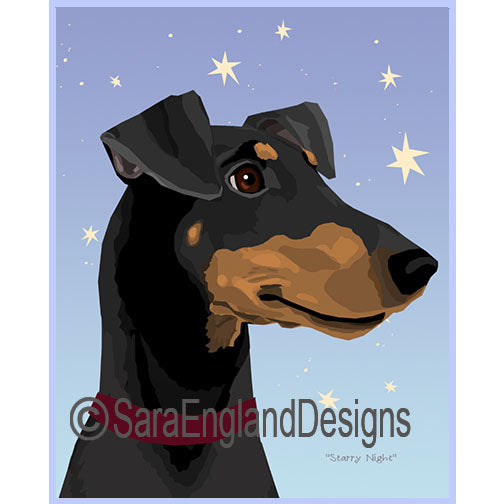 Manchester Terrier - Starry Night-Button