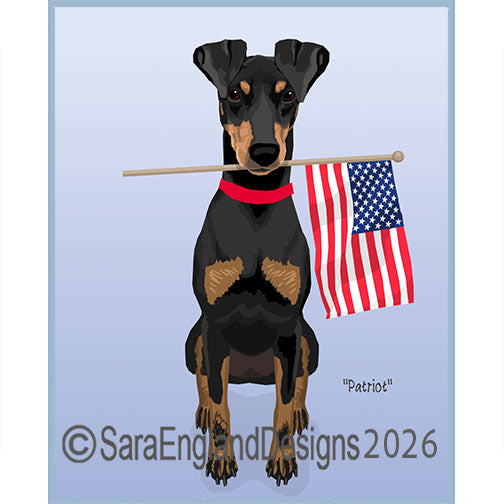 Manchester Terrier - Patriot-Button