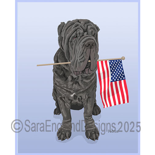 Neapolitan Mastiff - Patriot-Blue