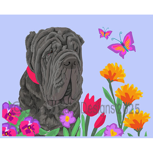Neapolitan Mastiff - Garden-Blue