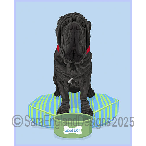 Neapolitan Mastiff - Good Dog Bed-Black