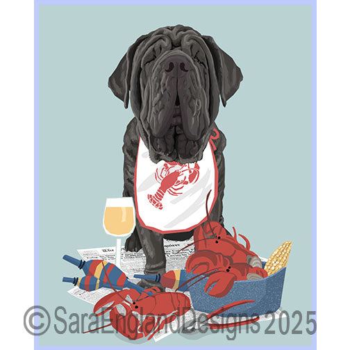 Neapolitan Mastiff - Lobster Feast-Single-Blue