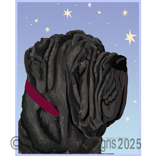 Neapolitan Mastiff - Starry Night-Black