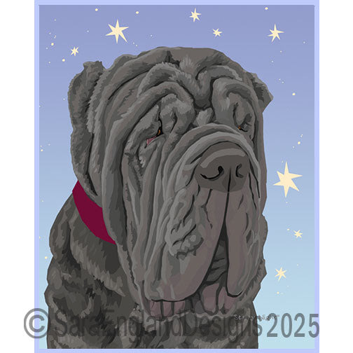 Neapolitan Mastiff - Starry Night-Blue