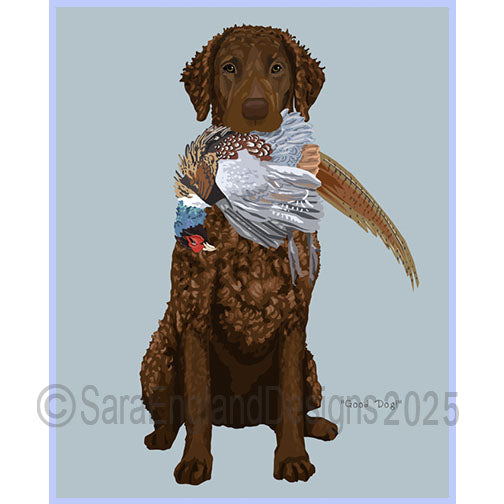 Curly Coated Retriever - Good Dog Pheasant-Liver
