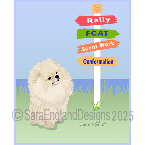 Pomeranian - Good Sport-Cream