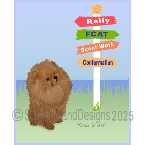 Pomeranian - Good Sport-Red