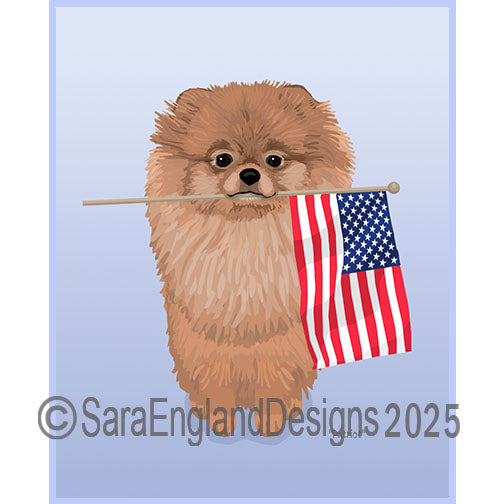 Pomeranian - Patriot-Red