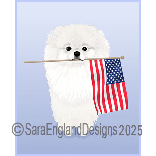 Pomeranian - Patriot-White