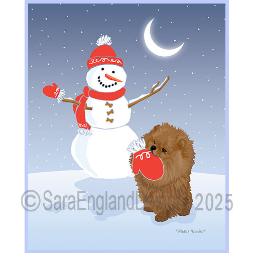Pomeranian - Winter Wonder-Red
