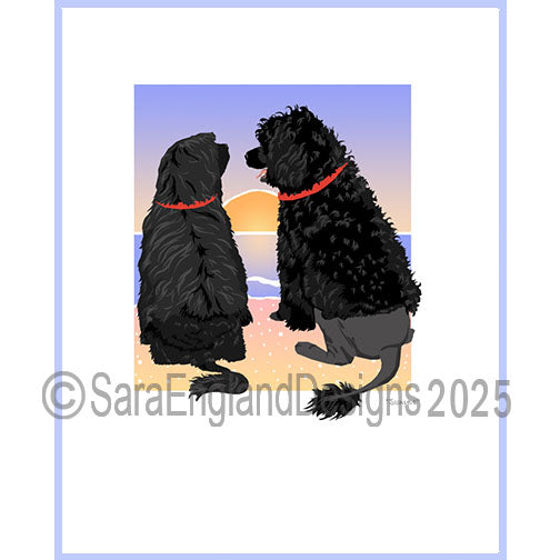 Portuguese Water Dog - Sunset No Wine