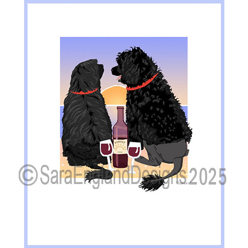 Portuguese Water Dog - Sunset Wine