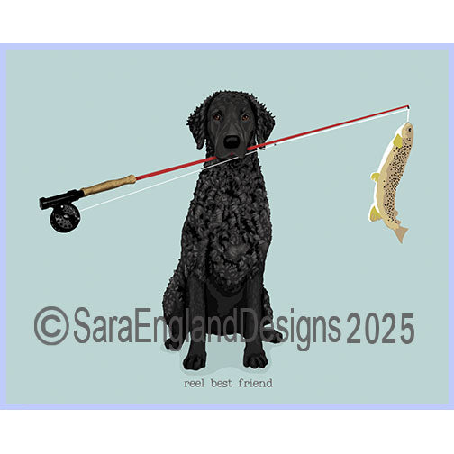 Curly Coated Retriever - Reel Best Friend-Black