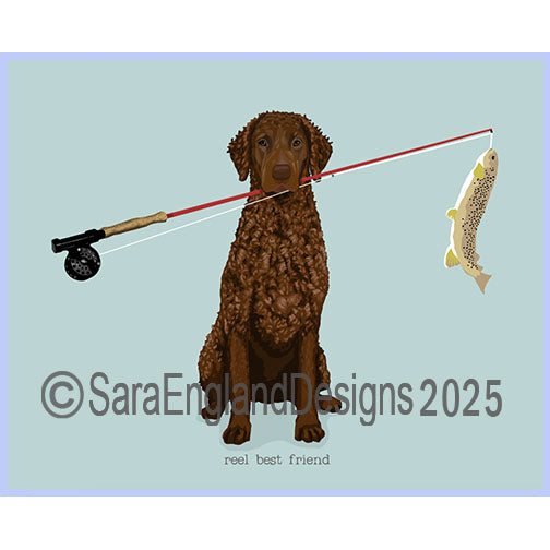 Curly Coated Retriever - Reel Best Friend-Liver