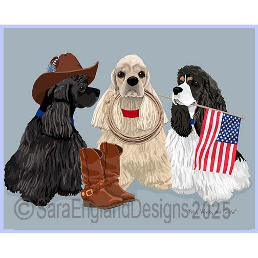 Cocker Spaniel - Red, White & Chew