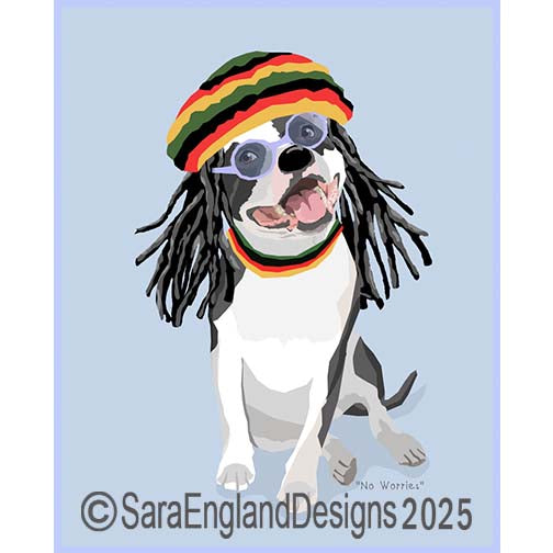 Staffordshire Bull Terrier - No Worries-Black