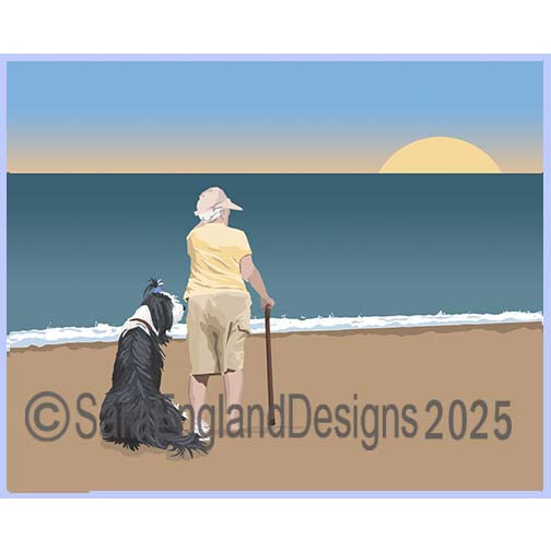 Bearded Collie - Sunrise-Black