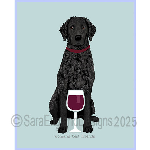 Curly Coated Retriever - Woman's Best Friends-Black