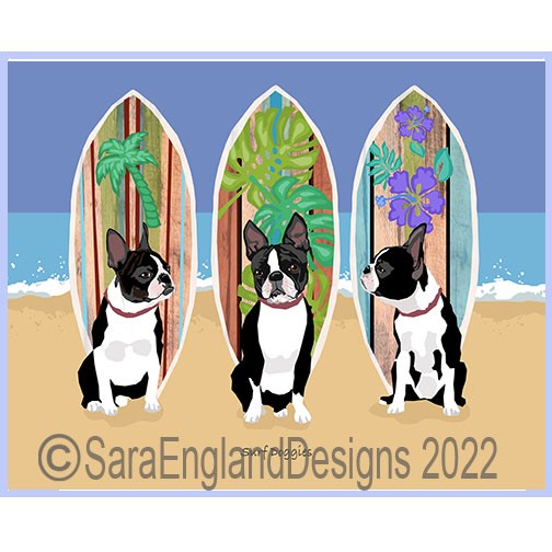 Boston Terrier - Surf Doggies