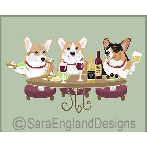 Pembroke Corgi - Dogs Wineing - Three Versions - Black & Tan