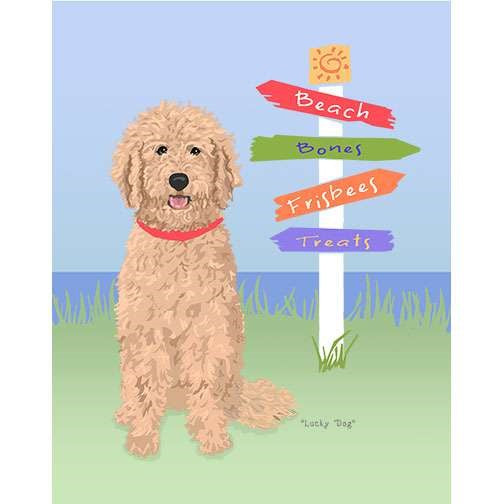 Doodle - Lucky Dog - Ten Versions - Apricot
