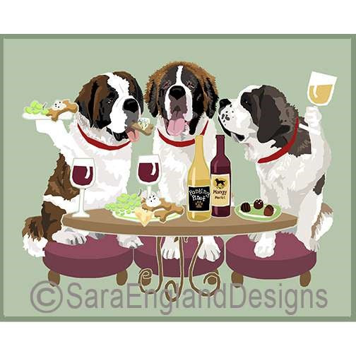 Saint Bernard - Dogs Wineing