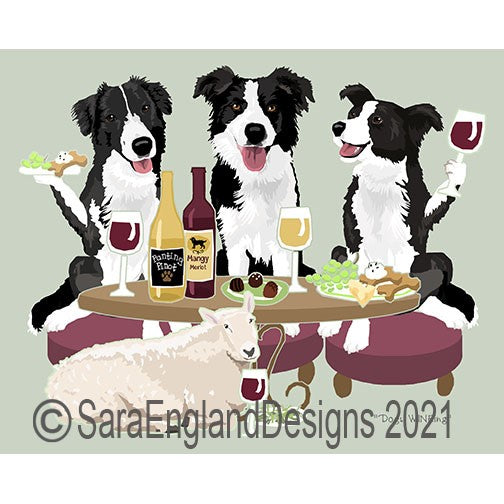 Border Collie - Dogs Wineing - Two Versions - With Sheep