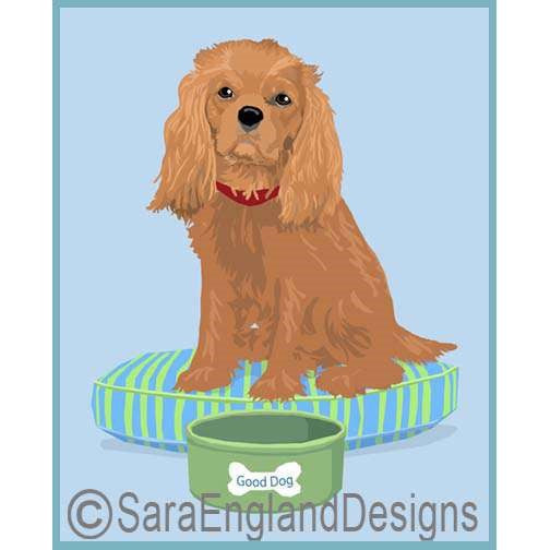 Cavalier King Charles Spaniel - Good Dog Bed - Four Versions - Ruby