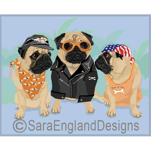Pug - Ruff Riders - Two Versions - Fawn