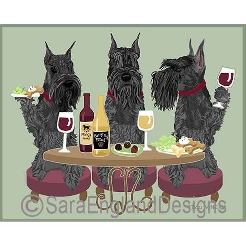 Schnauzer-Standard - Dogs Wineing - Four Verisons - Black