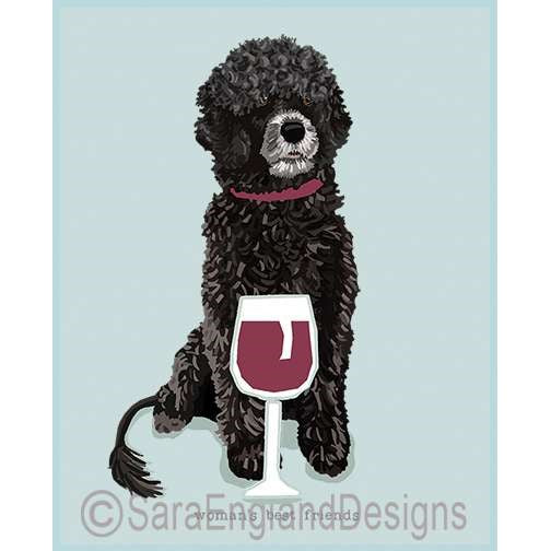 Portuguese Water Dog - Woman's Best Friends - Four Versions - Curly