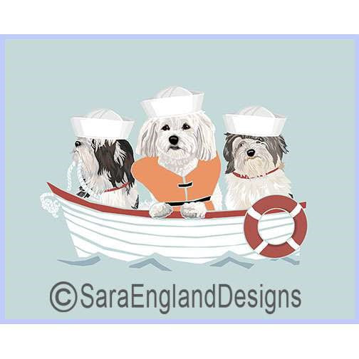 Havanese - All Paws On Deck - Two Versions - Two