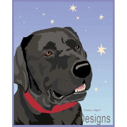 Labrador Retriever - Starry Night - Three Versions - Black