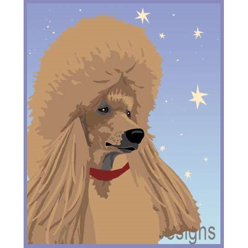 Poodle-Standard - Starry Night - Five Versions - Apricot Show Cut
