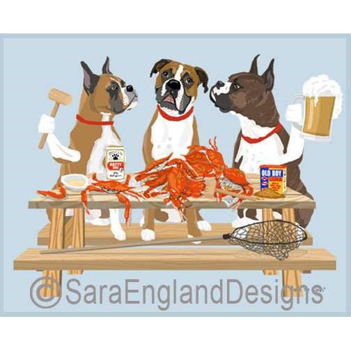 Boxer - Crab Feast - Two Versions - Cropped Ears