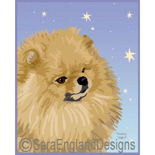 Pomeranian - Starry Night - Three Versions - Tan