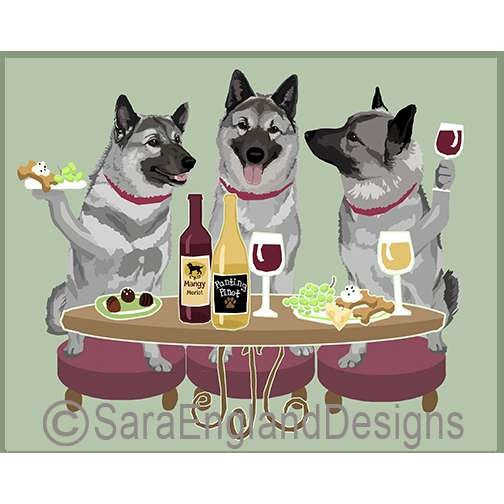 Norwegian Elkhound - Dogs Wineing