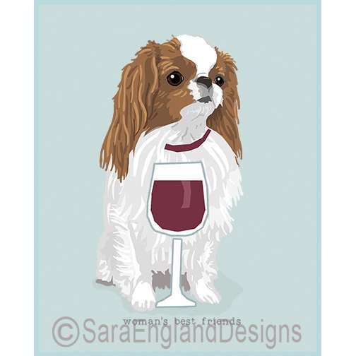 Japanese Chin - Woman's Best Friends - Two Versions - Red