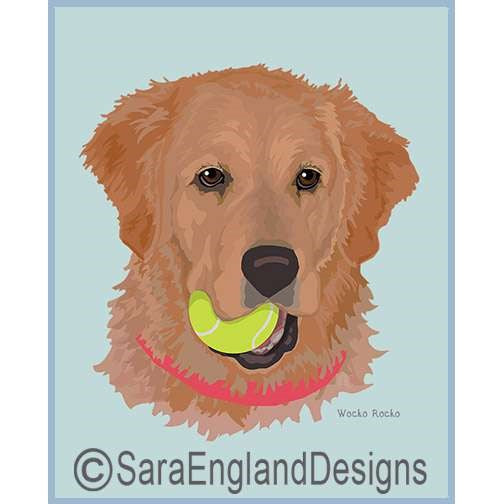 Golden Retriever - Have A Ball - Three Versions - Red