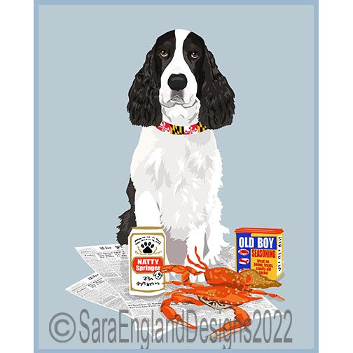 English Springer Spaniel - Natty Dog - Two Versions - Black — Sara ...