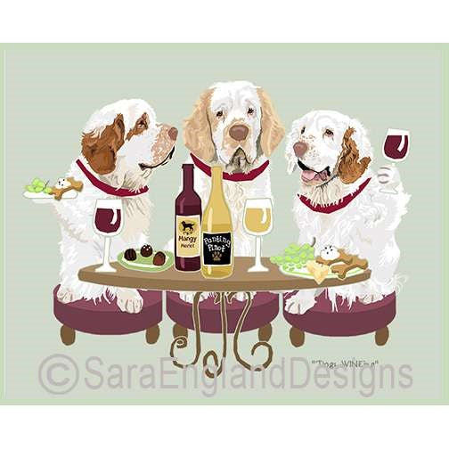 Clumber Spaniel - Dogs Wineing