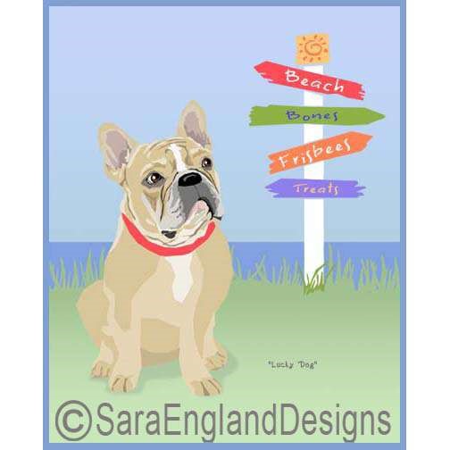 French Bulldog - Lucky Dog - Two Versions - Fawn