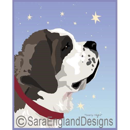 Saint Bernard - Starry Night - Two Versions - Profile
